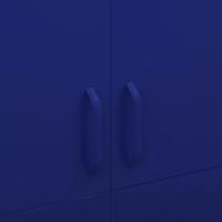 Kledingkast 90x50x180 cm staal marineblauw - thumbnail