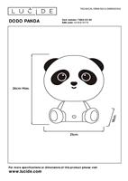 Lucide DODO PANDA - Tafellamp Kinderkamer - LED 3 StepDim - 1x3W 4000K - Zwart - thumbnail