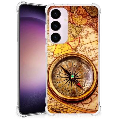 Samsung Galaxy S24 Plus Telefoonhoesje met valbescherming Kompas Samsung Galaxy S24 Plus Telefoonhoesje met valbescherming Kompas