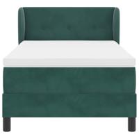 Boxspringbed met donkergrijs fluwelen matras 80x200 cm - thumbnail