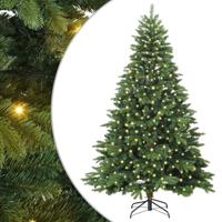 Kunstkerstboom met 300 LED met standaard Groen 210 cm PE en PVC - thumbnail