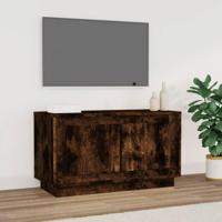 Tv-meubel 80x35x45 cm bewerkt hout gerookt eikenkleurig - thumbnail