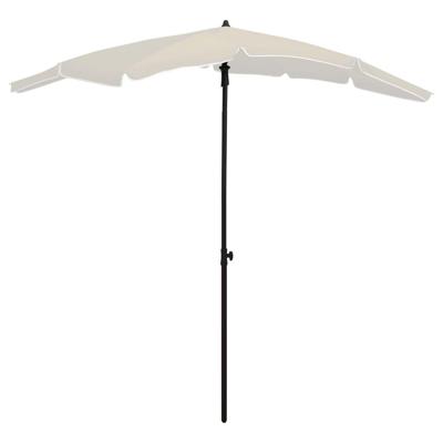 Parasol met paal 200x130 cm zandkleurig Parasol met paal 200x130 cm zandkleurig