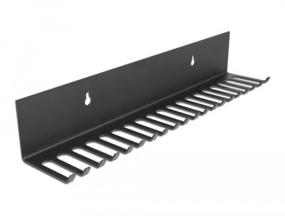 Delock Kabelhouder 318 x 65 mm voor wandmontage zwart