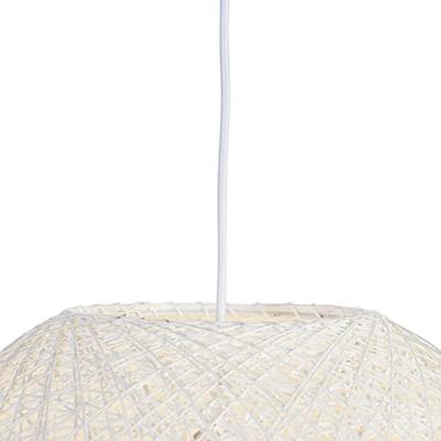 QAZQA Landelijke hanglamp wit 45 cm - Corda