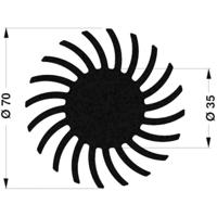 Fischer Elektronik 10021489 SK 571 50 SA LED-koellichaam 1.45 K/W (Ø x h) 70 mm x 50 mm - thumbnail