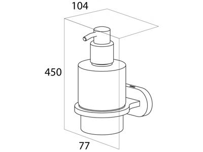Tiger Lucca Zeepdispenser Chroom 7.7x14.9x10.4cm 1303530346