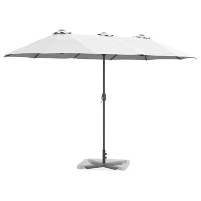 Tuinparasol Zand 380 x 196 x 235 cm Poedergecoat staal Tuinparasol Zand 380 x 196 x 235 cm Poedergecoat staal