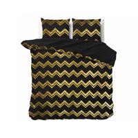 Sleeptime - Glamour Wave Dekbedovertrek - Micropercal - Zwart - 240 x 220 - thumbnail