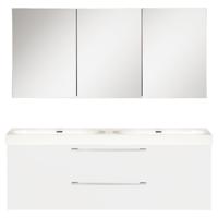Badkamermeubelset Differnz Somero Met Keramiek Wastafel 120 cm Hoogglans Wit (Inc. Spiegelkast) - thumbnail