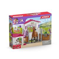 Doos met Hannoveraanse merrie en Australische herder, paardenbeeldje en accessoires, SCHLEICH 72218 Horse Club, 5 jaar - thumbnail