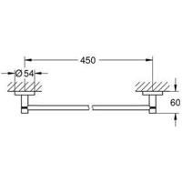 GROHE Essentials Handdoekhouder - 45cm - supersteel 40688dc1 - thumbnail