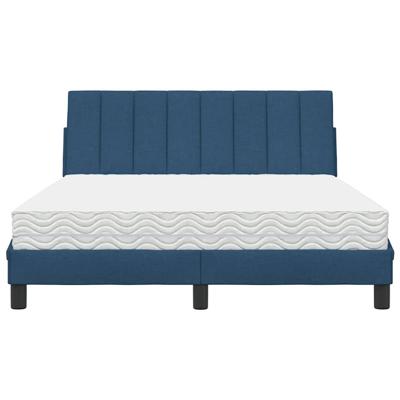 Bed met matras "Hanko" stof blauw 120x200 cm - thumbnail