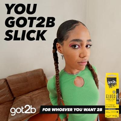 Schwarzkopf Got2b Glued 2-in-1 Brows & Edges Zwart Schwarzkopf Got2b Glued 2-in-1 Brows & Edges Zwart