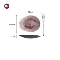 Cosy & Trendy Kleine Bordjes / Gebaksbordjes Streetfood 15 x 11.5 cm - 10 Stuks - thumbnail