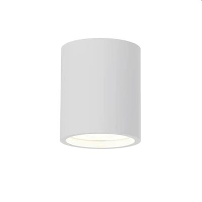Artdelight Plafondlamp Toulouse glad Ø 11 cm gips wit