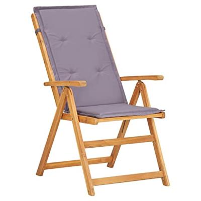Tuinstoelen 2 st verstelbaar massief acaciahout bruin