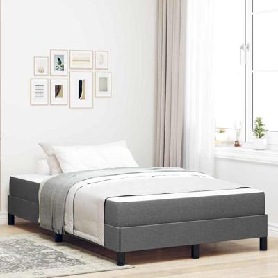 Boxspring bed Anders Donkergrijs 120 x 200 cm Stof