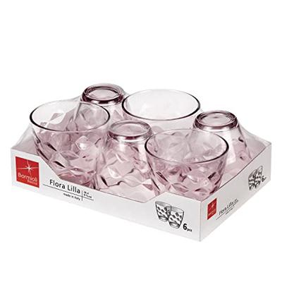Bormioli Rocco Glazen Flora - Roze - 250 ml - 6 stuks Bormioli Rocco Glazen Flora - Roze - 250 ml - 6 stuks