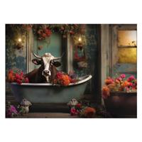 Ravensburger legpuzzel the cow in the bathtub, 1000st. - thumbnail