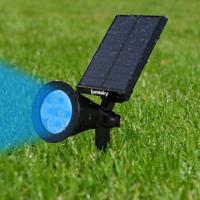 LUMISKY Set van 2 waterdichte buitenlampen voor zonne-energie - 4 gekleurde LED's - 200 Lm - Zwenkkop op 90 ° C - thumbnail