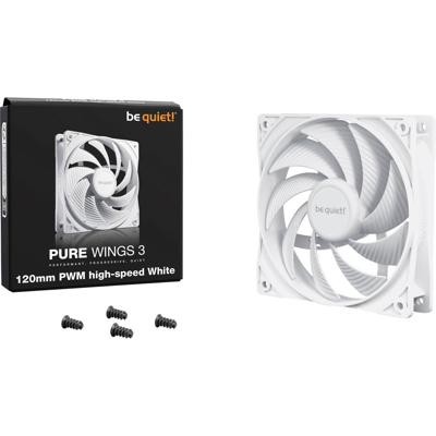 BeQuiet PURE WINGS 3 White 120mm PWM high-speed PC-ventilator Wit (b x h x d) 120 x 25 x 120 mm