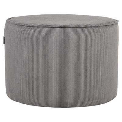 LABEL51 Poef 'Tibo' Rib, kleur Grijs