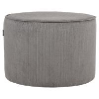 LABEL51 Poef 'Tibo' Rib, kleur Grijs - thumbnail