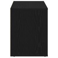 Schoenenbank 100x35x45 cm bewerkt hout zwart eikenkleurig - thumbnail