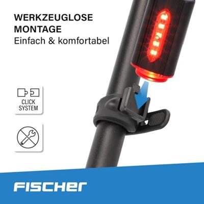 FISCHER FAHRRAD TWIN Achterlicht LED Zwart