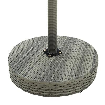 Tuintafel 60,5x106 cm poly rattan grijs - thumbnail