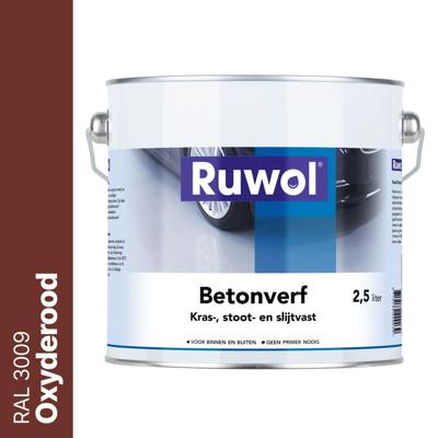 Ruwol Betonverf Oxyderood (RAL 3009) 2,5 liter