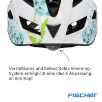FISCHER FAHRRAD Urban Flower Fietshelm Zwart Confectiemaat: S/M Hoofdomvang: 55-59 cm - thumbnail