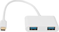 Nedis CCGB65960WT02 Usb-c 3.0-adapter Usb-c Male - 2x Usb-a Male 0,2 M - thumbnail