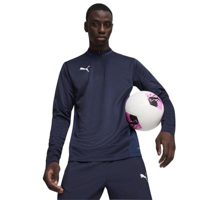 PUMA teamGOAL Trainingstrui 1/4-Zip Donkerblauw Wit