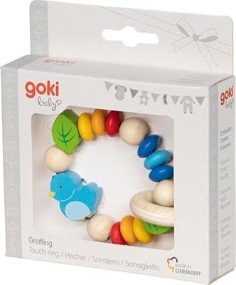 Goki houten grijpring vogel