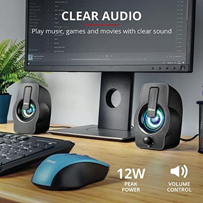 Trust Gemi Met RGB LED verlichte 2.0-luidsprekerset PC speaker Zwart - thumbnail