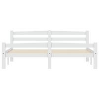 Bedframe massief grenenhout wit 160x200 cm - thumbnail