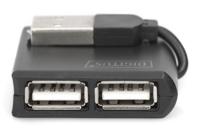 Digitus DA-70217 USB 2.0-hub 4 poorten Zwart - thumbnail