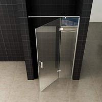 Vaz nisdeur met vast deel 800 x 2000 x 8 mm nano helder glas/chroom - thumbnail