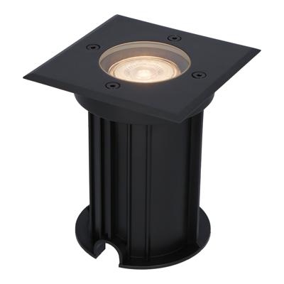 Ramsay LED Grondspot - Vierkant - Dimbaar - GU10 - 2700K warm wit - 4 Watt 345 lumen - Tuinspot - Zwart - IP67 waterdicht - Overrijdbaar voor de Oprit, Tuin en Terras