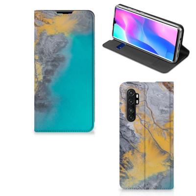 Xiaomi Mi Note 10 Lite | Standcase | Marble Blue Gold