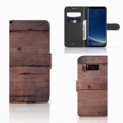 Samsung Galaxy S8 | Book Style Case | Old Wood