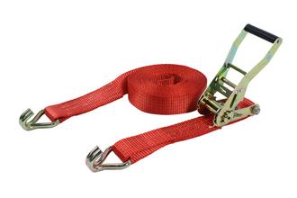 4tecx Spanband J-haak met ratel 50mm x 9m rood - 4065000037