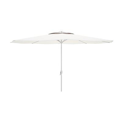 Marbueno Parasol Staal 8 Staven D270 cm Polyester Wit Tuin, Zwembad en Terras 10187