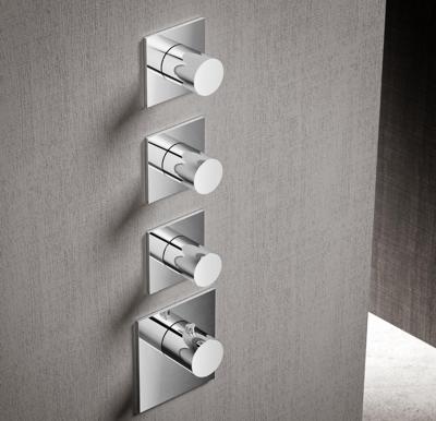 Hotbath Mate Afbouwdeel High Flow 3 Stopkranen Vierkant Geborsteld Nikkel Hotbath Mate Afbouwdeel High Flow 3 Stopkranen Vierkant Geborsteld Nikkel