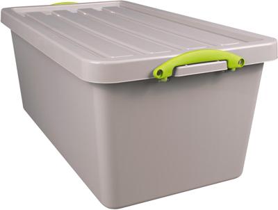 Really Useful Box Recycled opbergdoos 82 l, nestbaar, grijs Really Useful Box Recycled opbergdoos 82 l, nestbaar, grijs