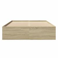 Bedframe zonder matras hout sonoma eikenkleurig 120x190 cm - thumbnail