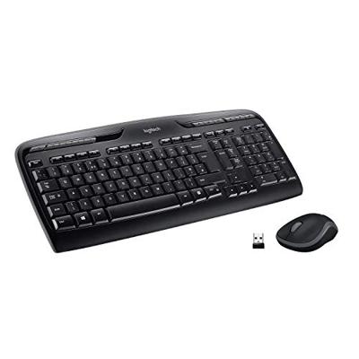 Toetsenbord en draadloze muis Logitech MK330 Zwart