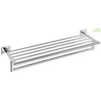 Dubbele Handdoekhouder Sapho X-Square Hangend met Plankopslag 65x21.5 cm Chroom - thumbnail